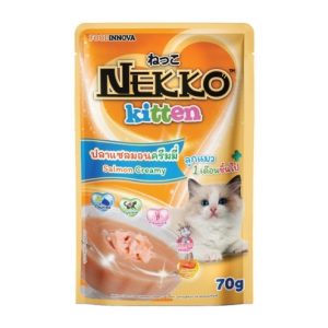 27. Pate Nekko Kitten Salmon Creamy (sốt mịn vị cá hồi cho mèo con)