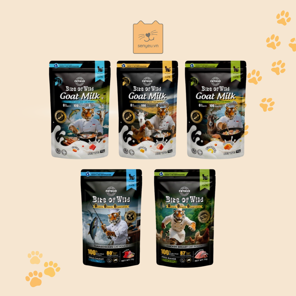 Pate mèo Bite of Wild gói 70g cao cấp – Pate sữa dê