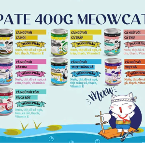 pate mèo meowcat lon 400g 7 vi