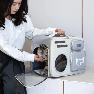 balo cho meo 8kg mau xam co meo