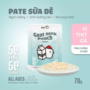 pate meo PetQ sua de goi 70g vi thit ga