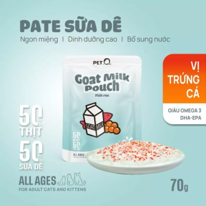 pate meo PetQ sua de goi 70g vi trung ca