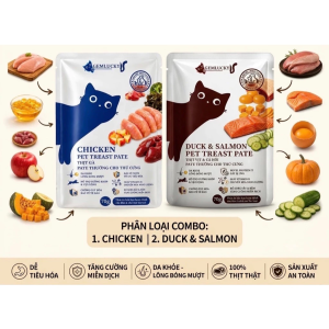 pate meo gemlucky 70g chicken + duck salmon